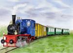 Postkarte DIN-A6 Inselbahn Borkum7